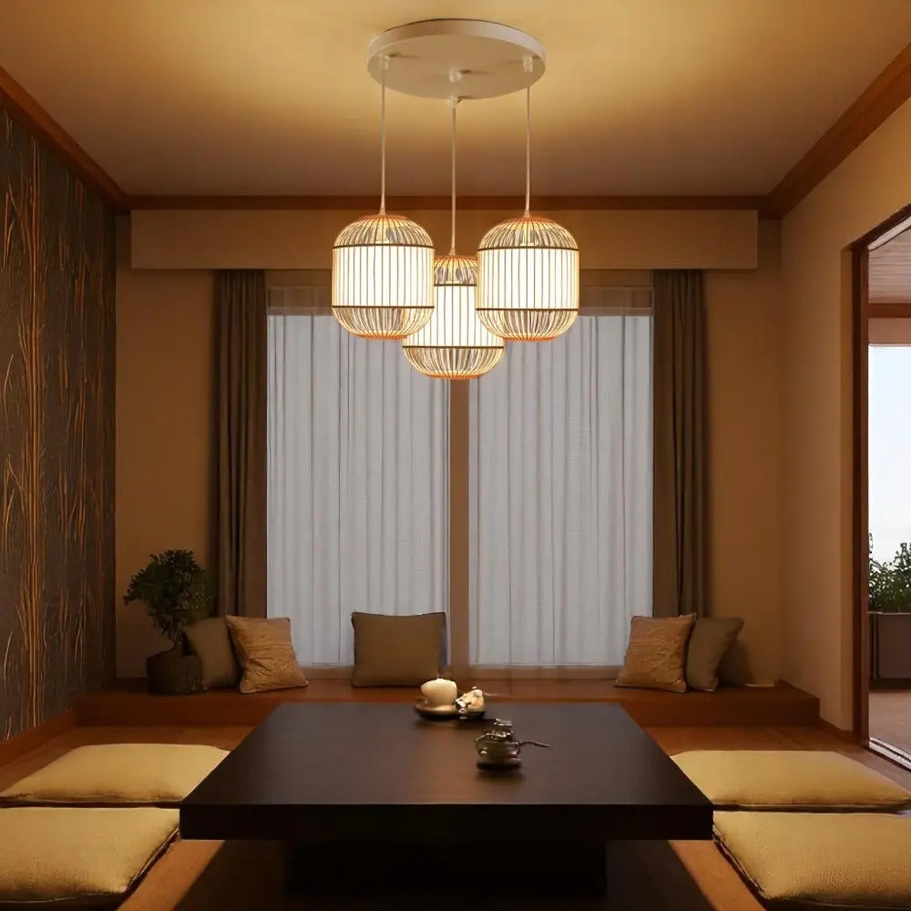 Bamboo Lantern Pendant Light view 7