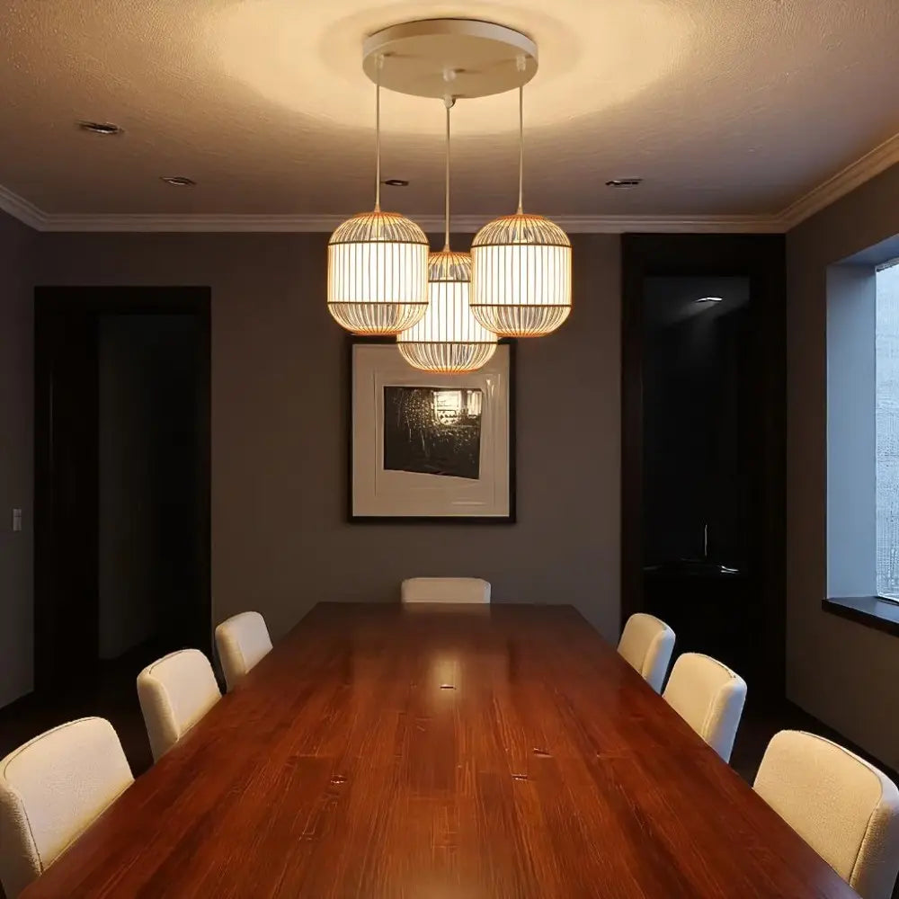 Bamboo Lantern Pendant Light view 9