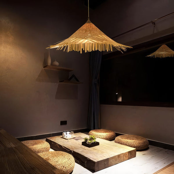 Bamboo Weave Pendant Light