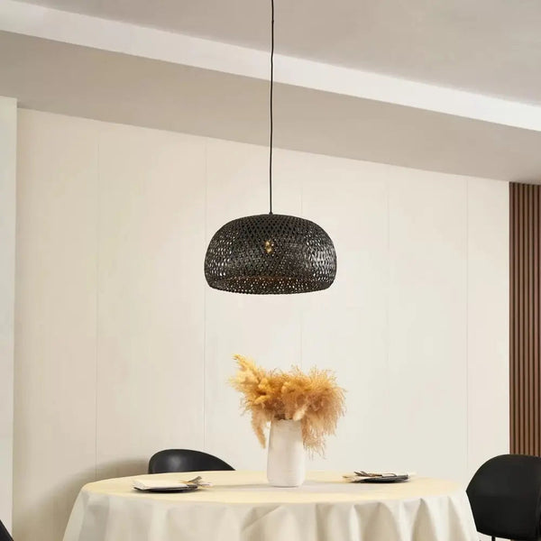 Bamboo Pendant Light Black
