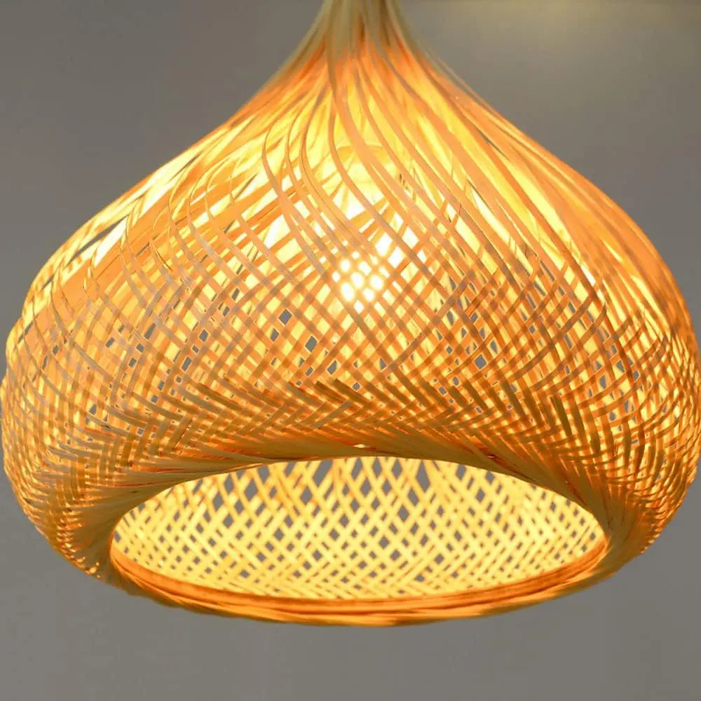 Garlic Bamboo Pendant Light view 3