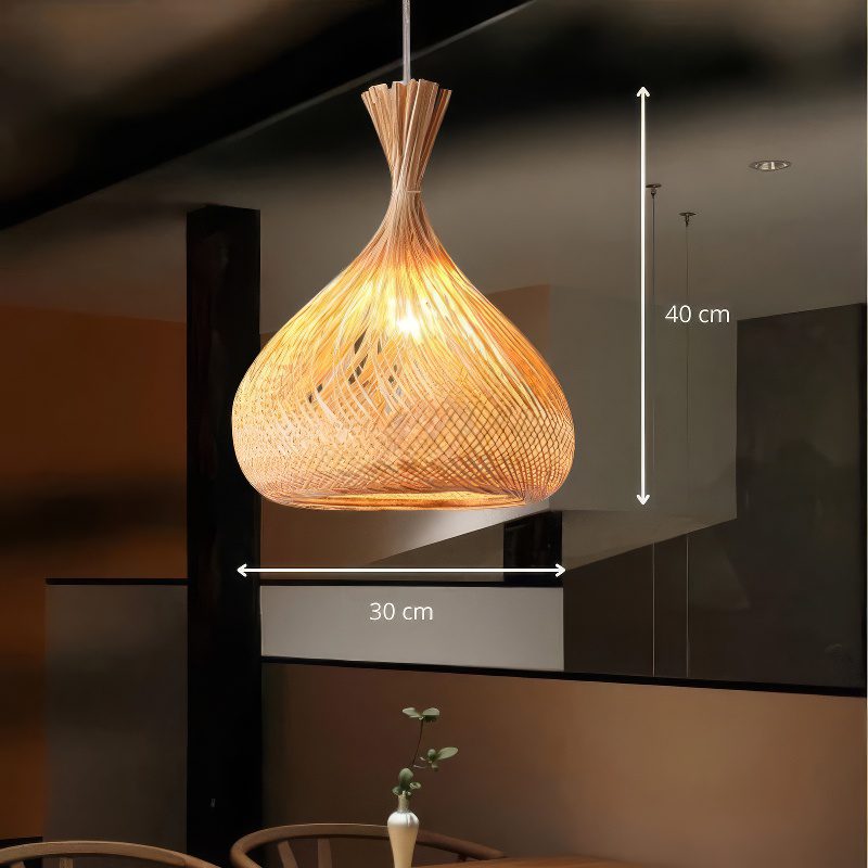 Garlic Bamboo Pendant Light view 8