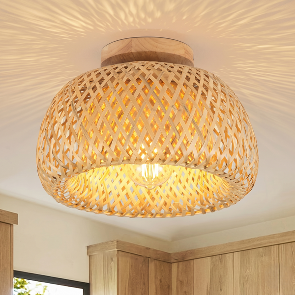 Bamboo Rattan Ceiling Light