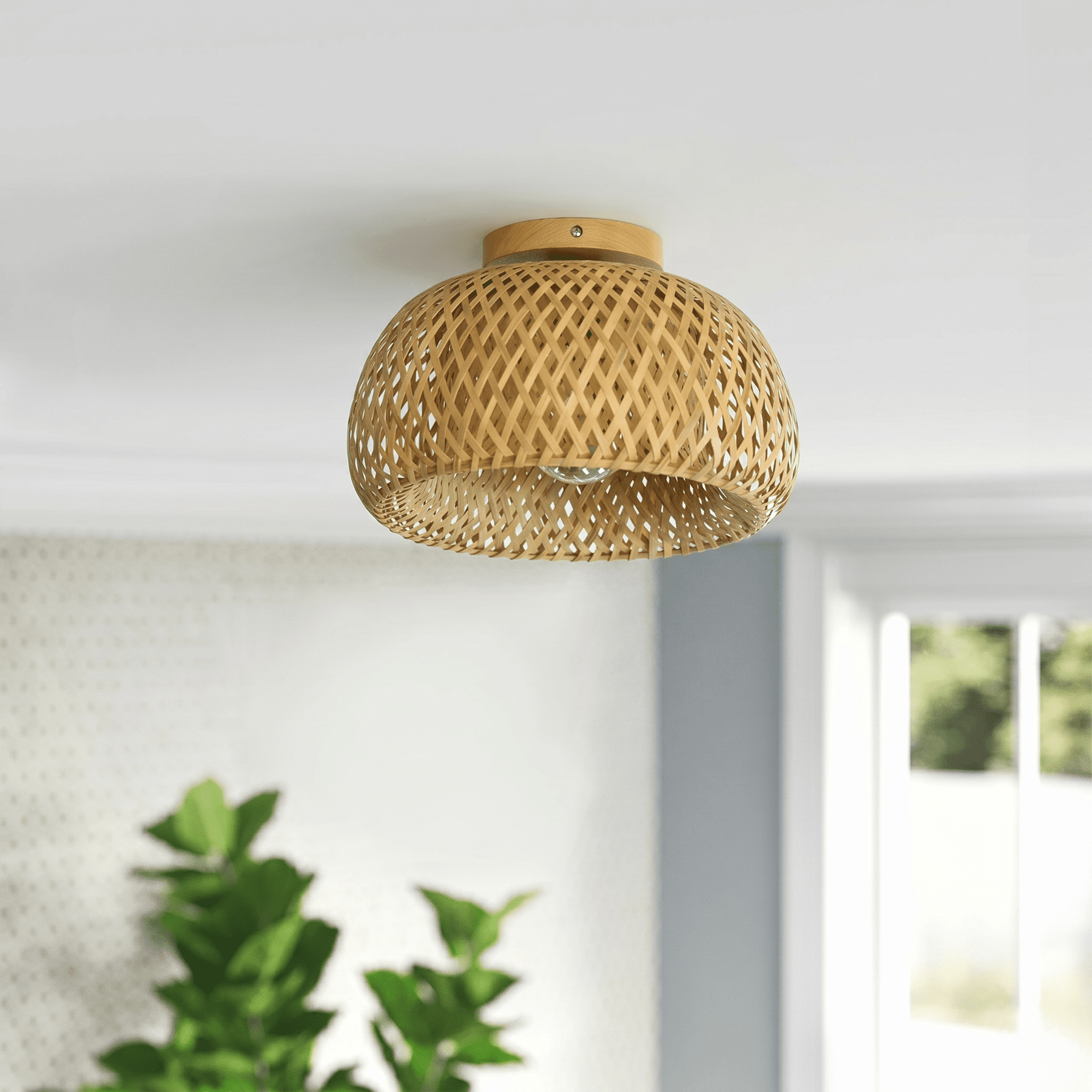 Bamboo Rattan Ceiling Light view 6