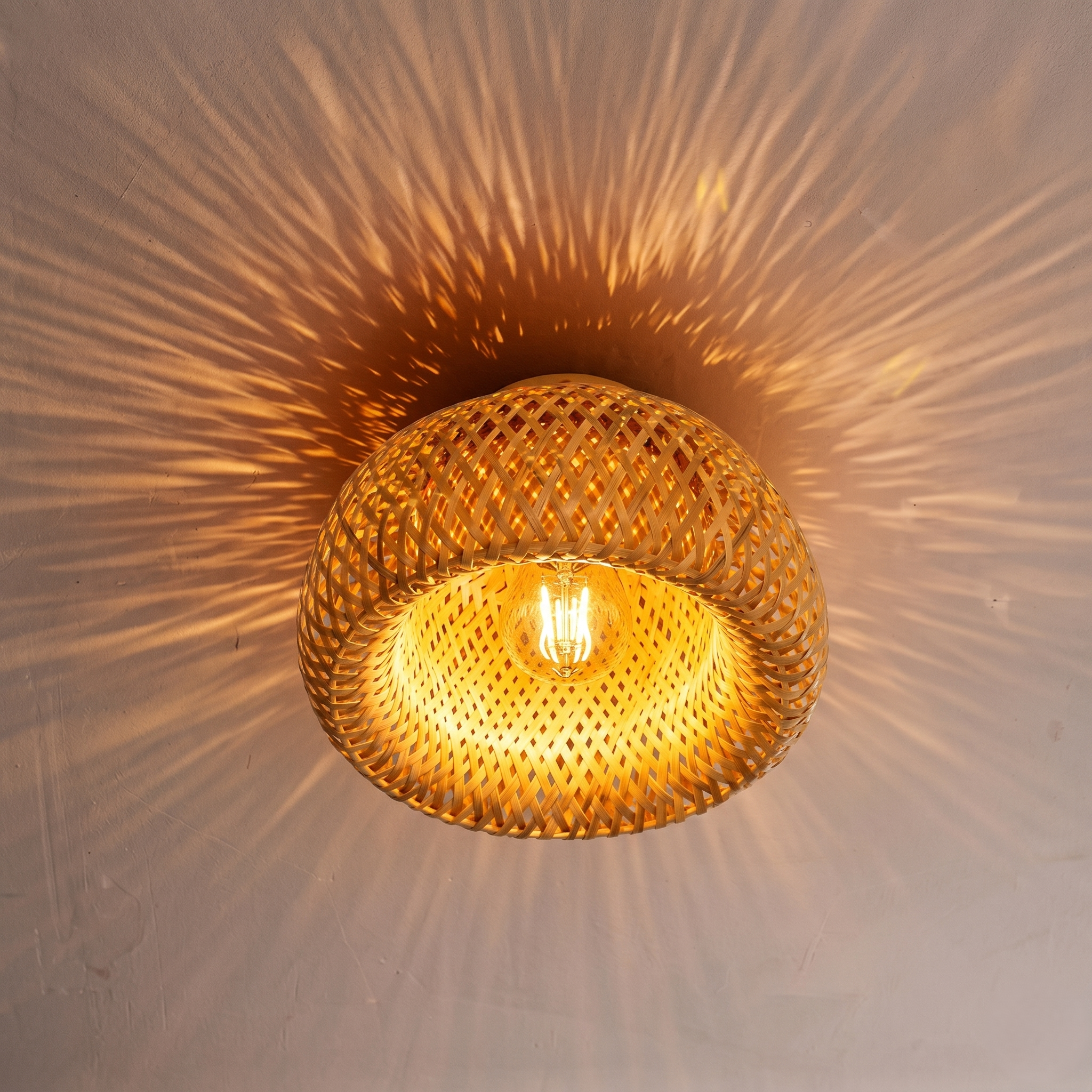 Bamboo Rattan Ceiling Light view 7