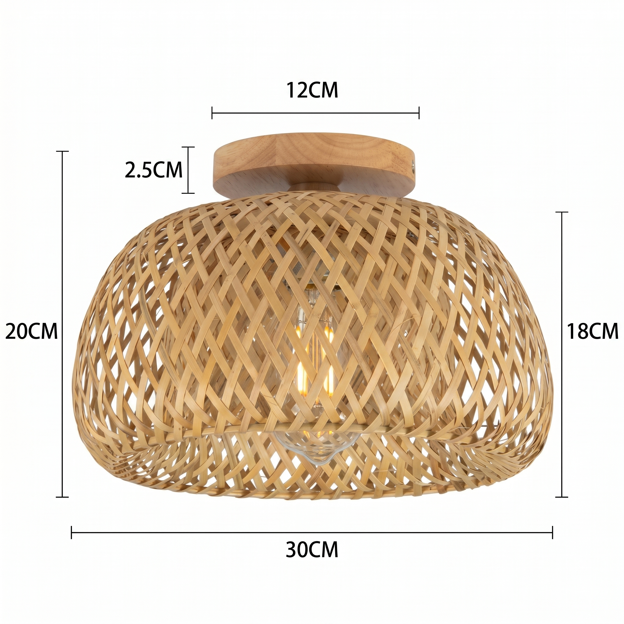 Bamboo Rattan Ceiling Light view 8