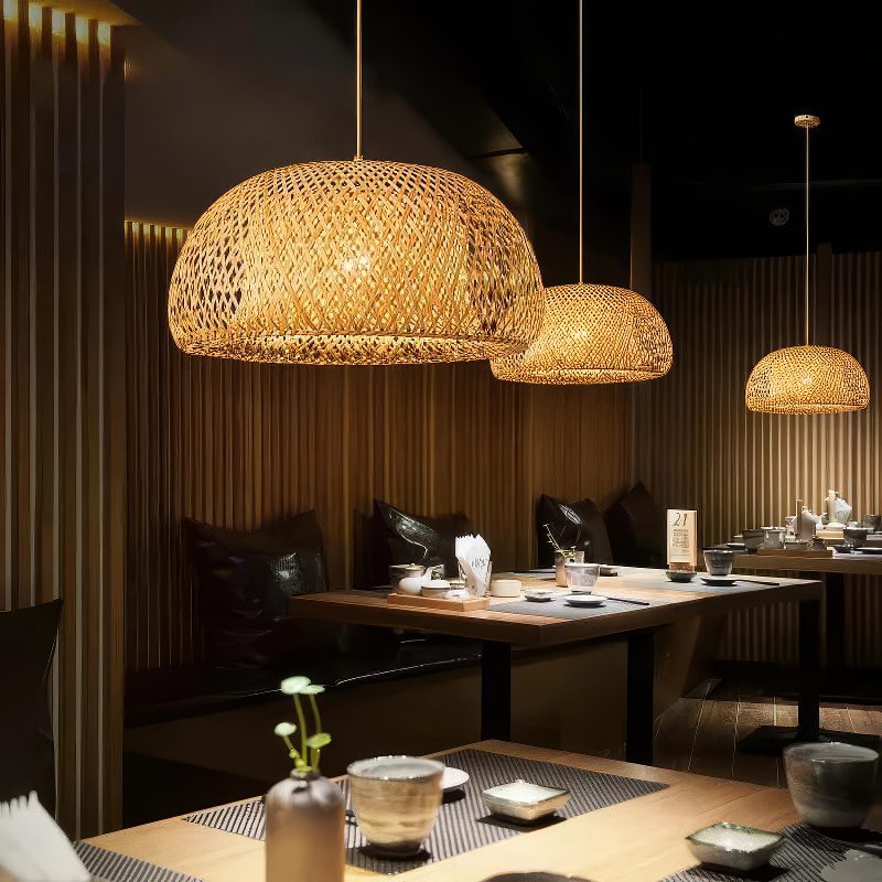 Bamboo Rattan Pendant Light view 3
