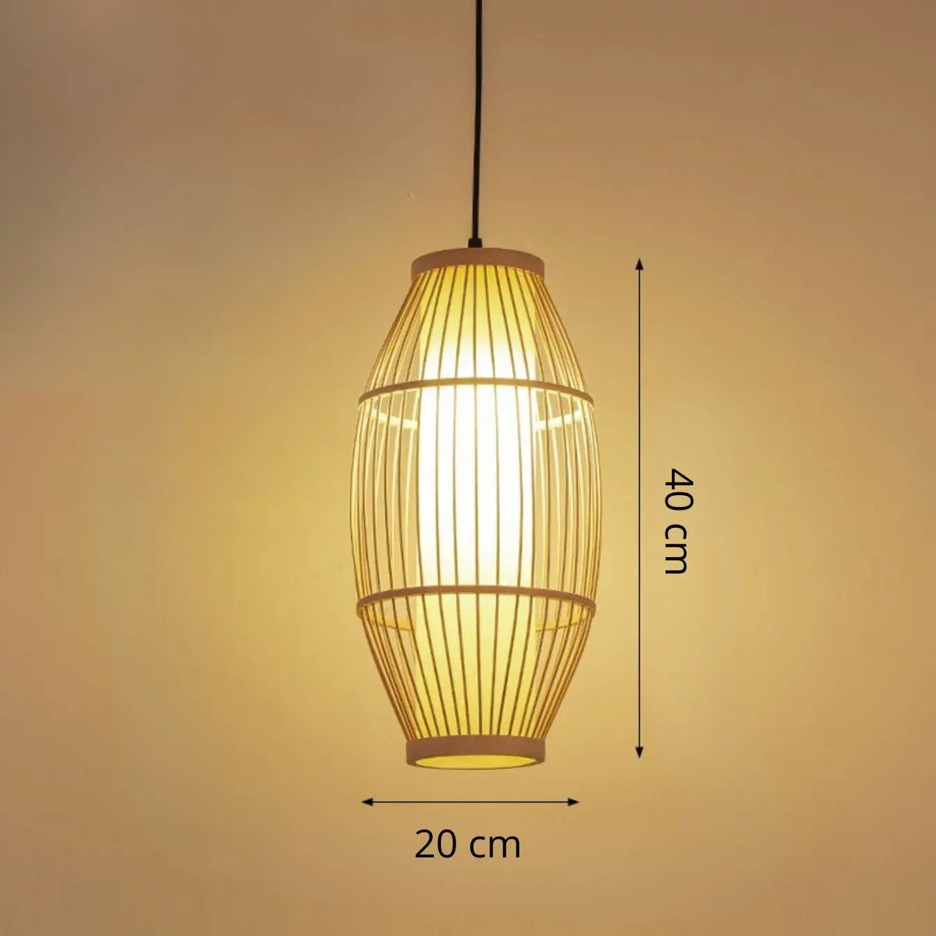 Bamboo Wicker Rattan Pendant Light view 3