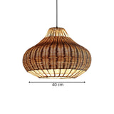 Basket Weave Bamboo Pendant Lamp view 2