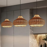 Basket Weave Bamboo Pendant Lamp view 4