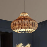 Basket Weave Bamboo Pendant Lamp view 5