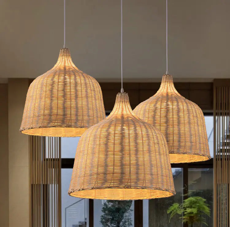 Bedroom Rattan Pendant Light view 13