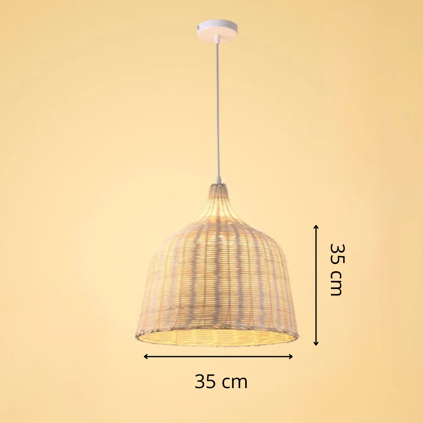 Bedroom Rattan Pendant Light view 4