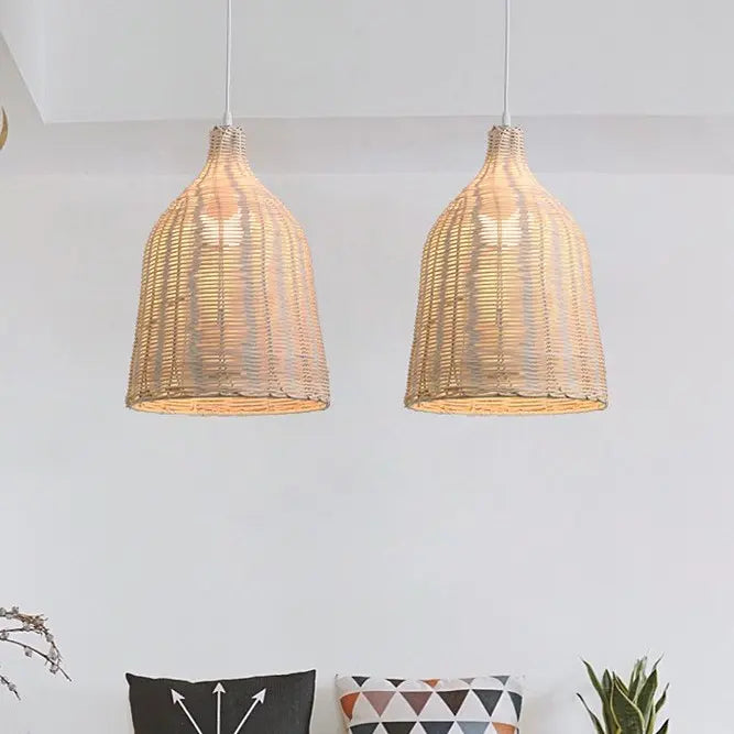 Bedroom Rattan Pendant Light view 8