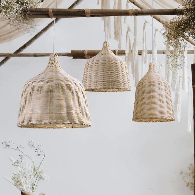 Bedroom Rattan Pendant Light view 9