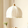 Beige Fabric Pendant Light