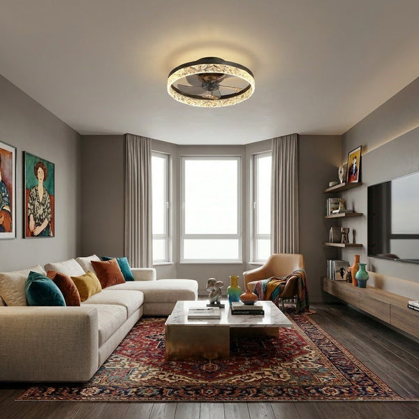 Matte Black Ceiling Fan Light