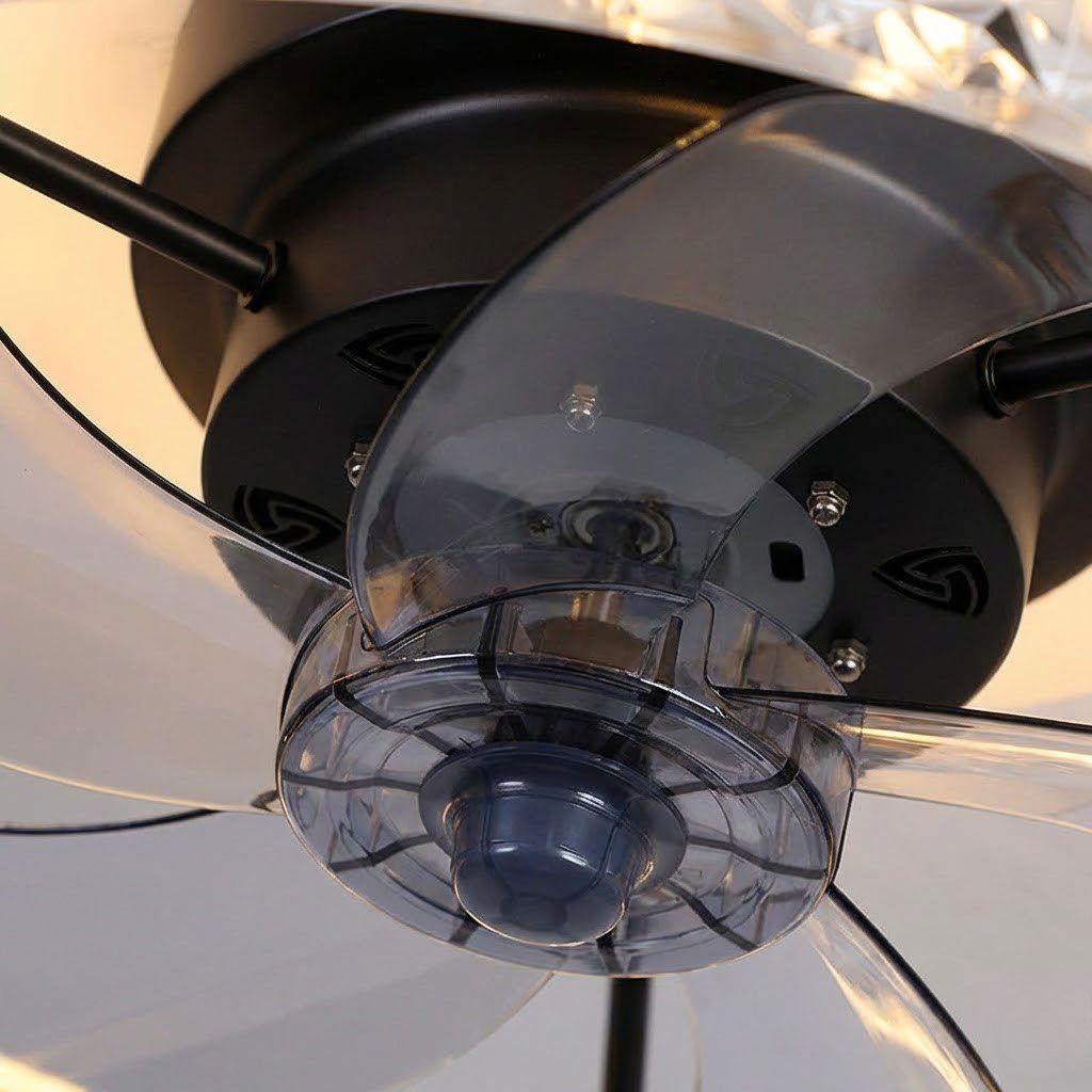 Matte Black Ceiling Fan Light view 3