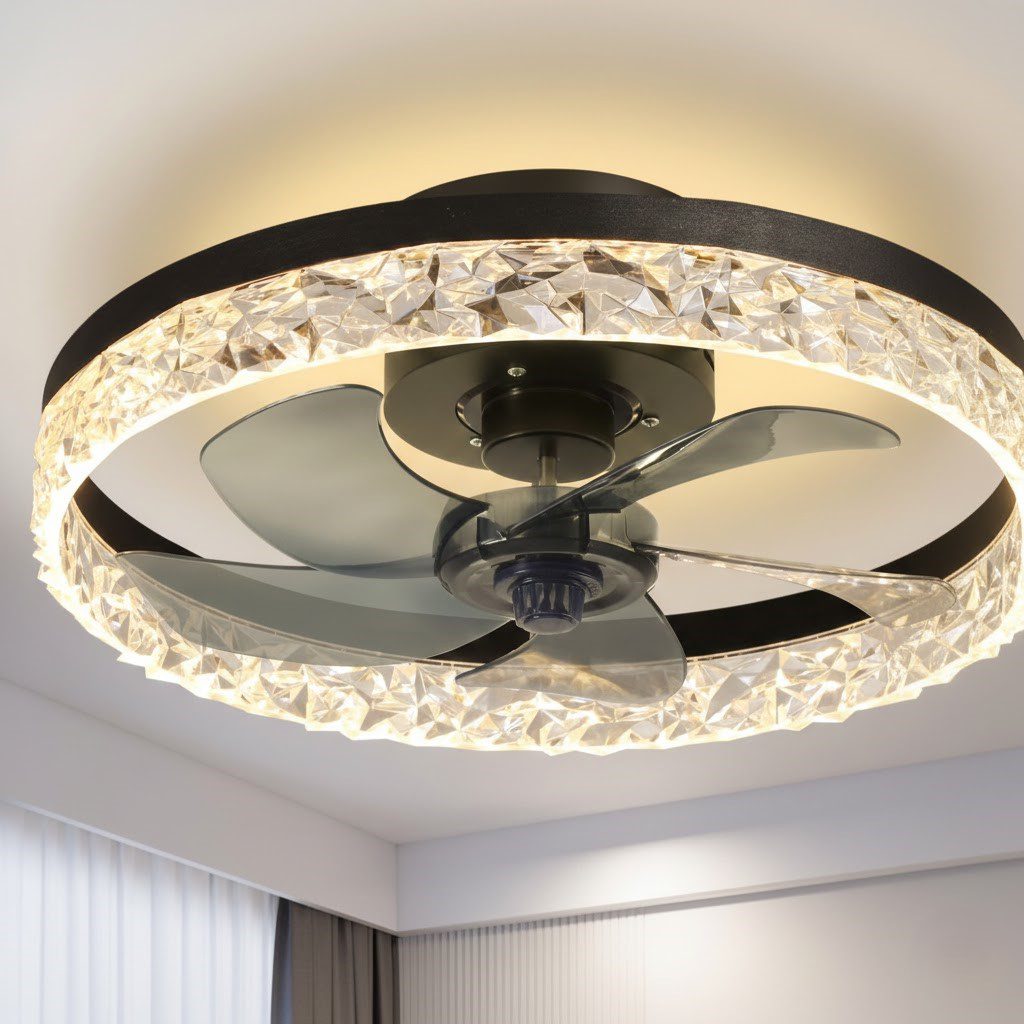 Matte Black Ceiling Fan Light view 7
