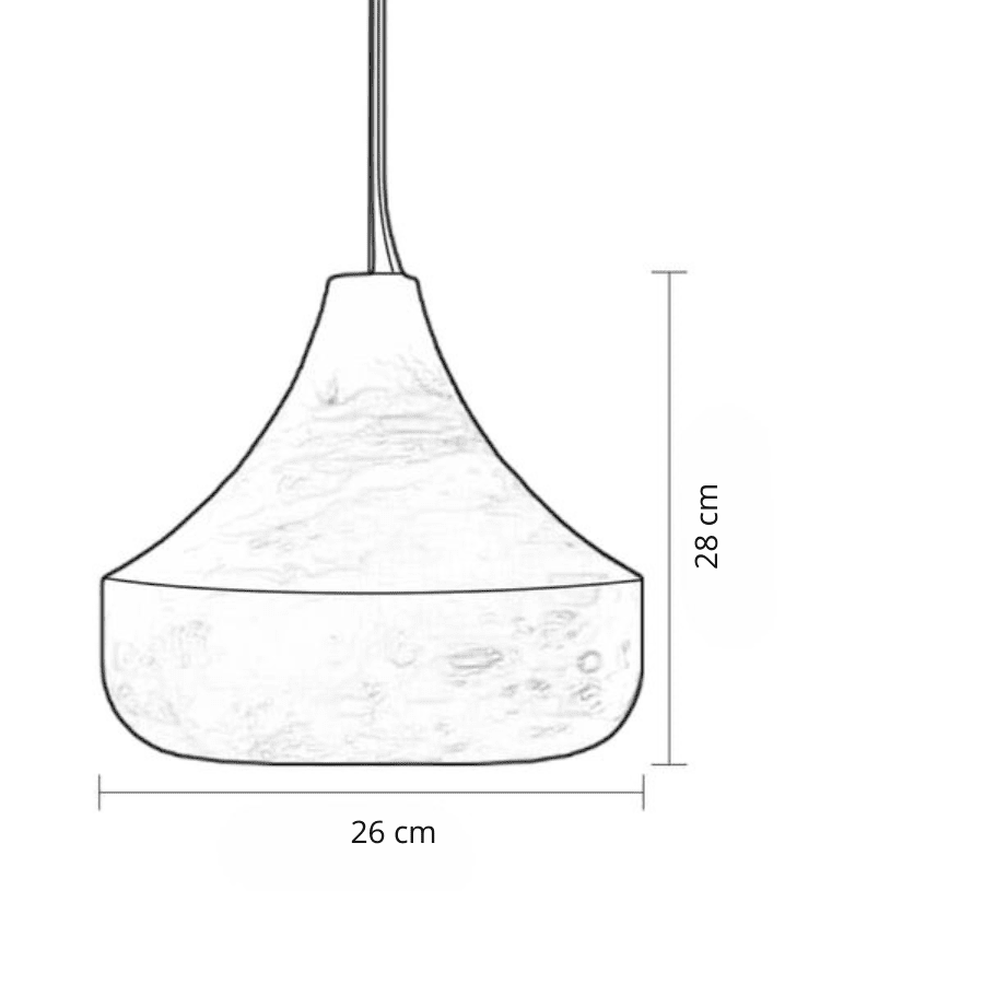 White Marble Pebble Pendant Light view 3