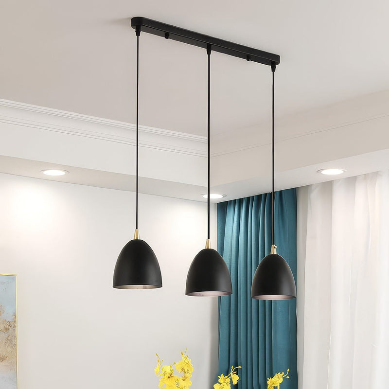 Black 3 Light Pendant