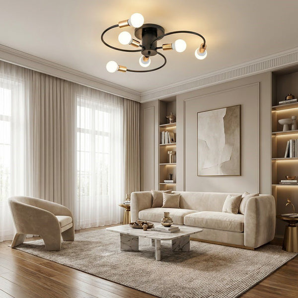 Black and Brass Ceiling Light