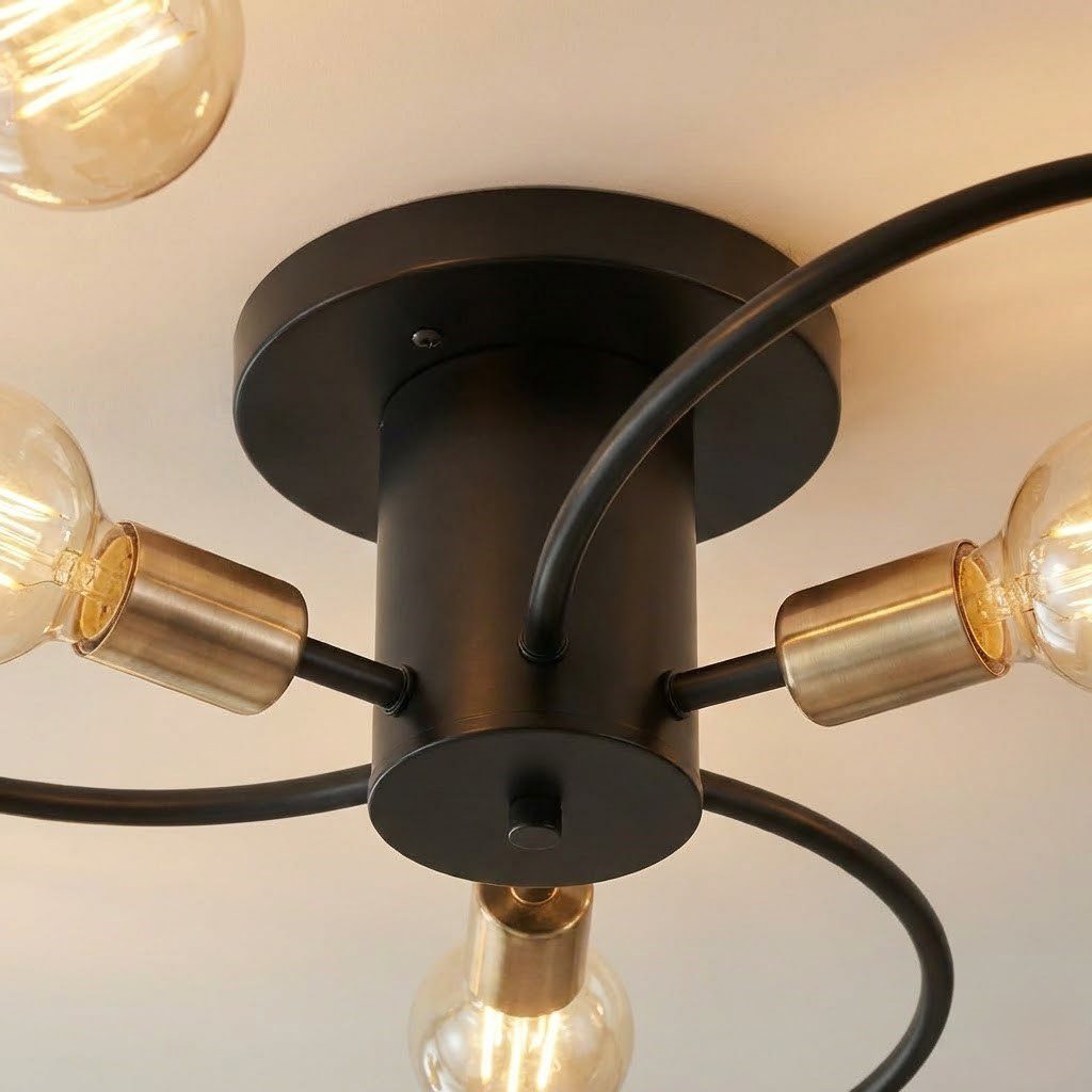 Black and Brass Ceiling Light view 4