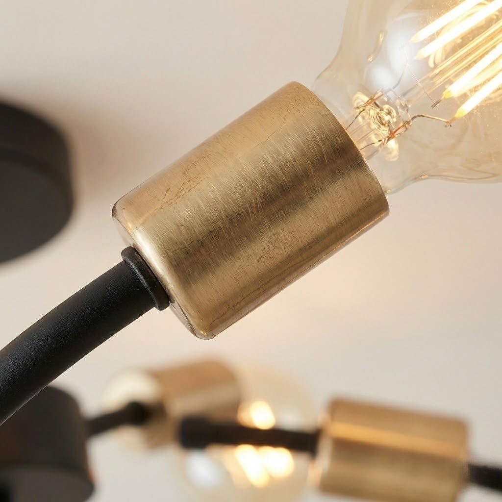 Black and Brass Ceiling Light view 8