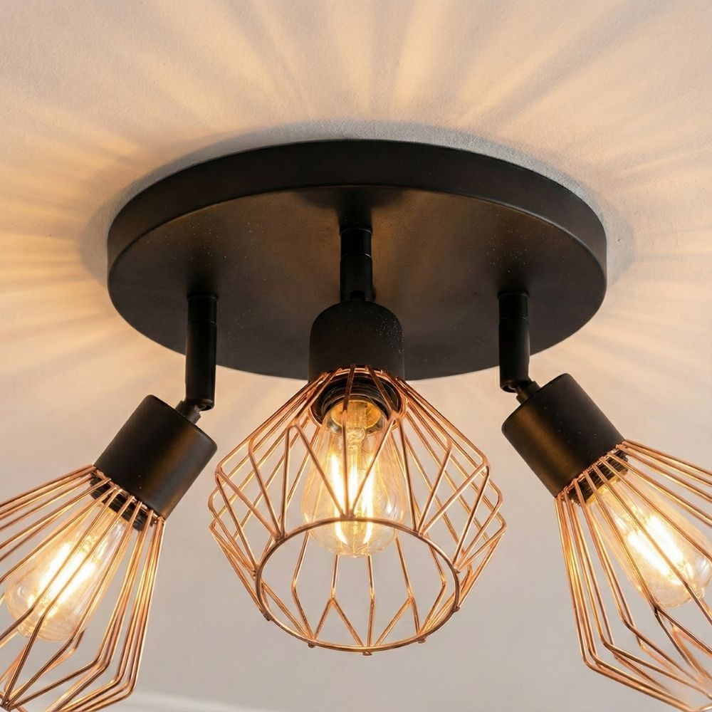 Black and Copper Ceiling Light view 5