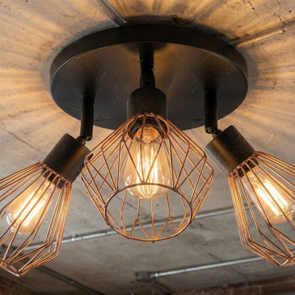 Black and Copper Ceiling Light view 6
