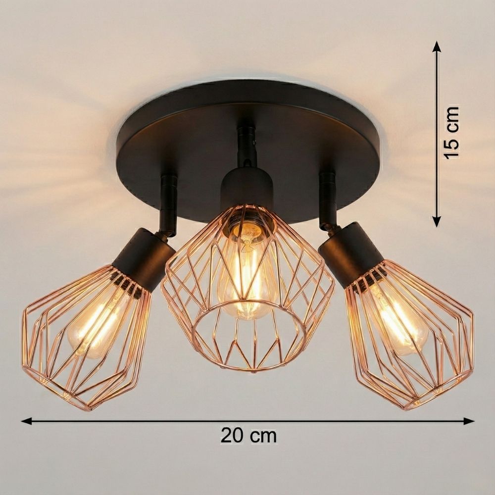 Black and Copper Ceiling Light view 7