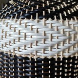 Black and Natural Rattan Pendant Light view 9