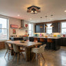 Black and Wood Ceiling Light