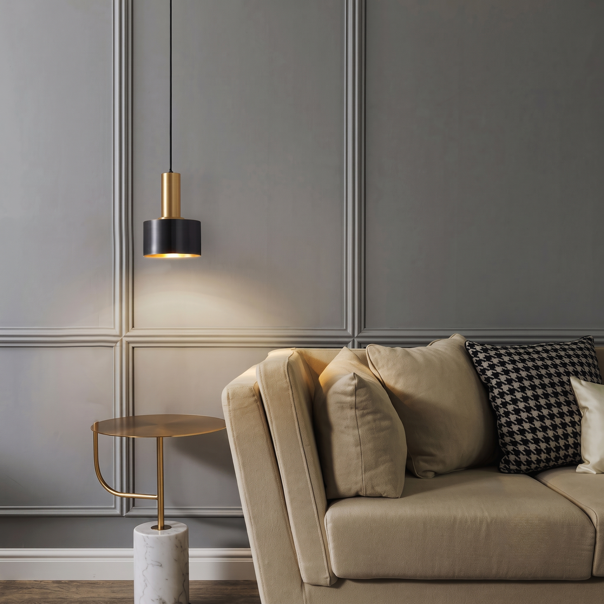 Black Brass Pendant Light - image 6