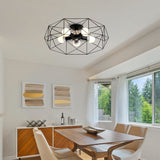 Black Cage Ceiling Light view 2