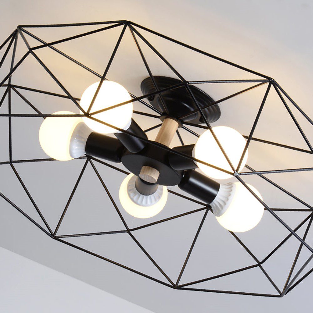 Black Cage Ceiling Light view 5