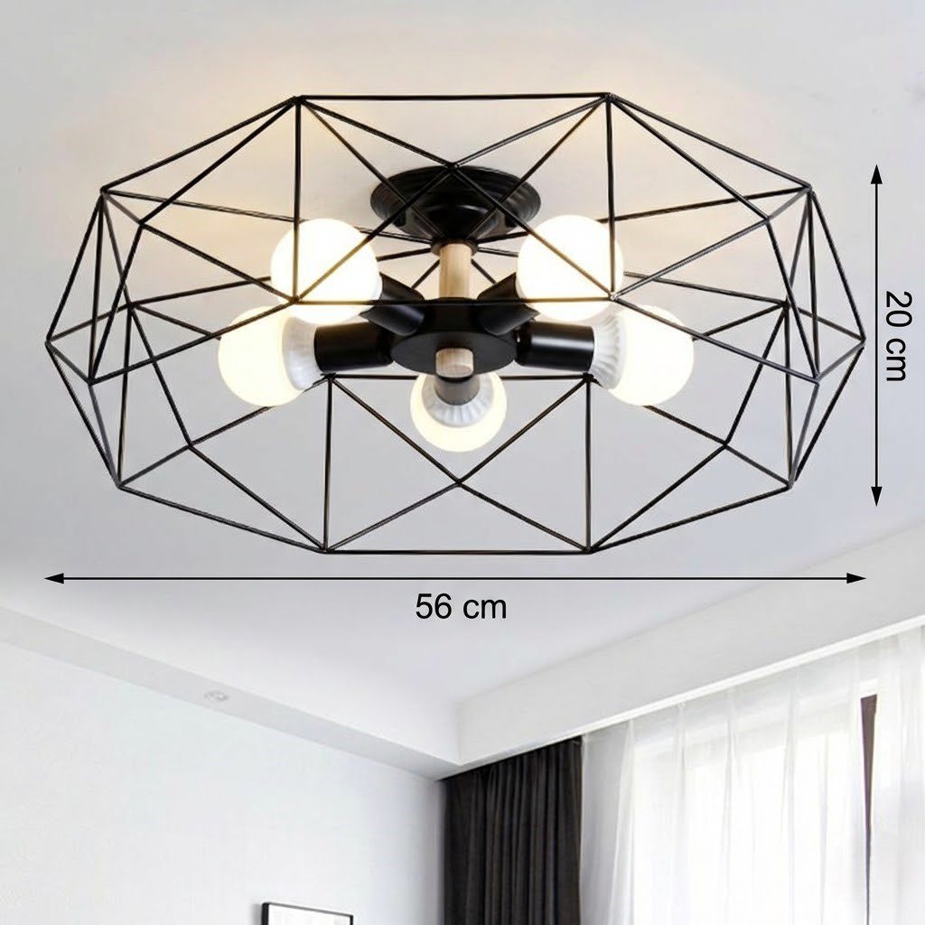 Black Cage Ceiling Light view 8