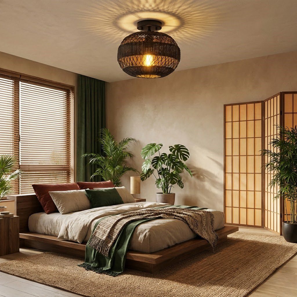 Black Cage Flush Ceiling Light view 1