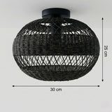 Black Cage Flush Ceiling Light view 4