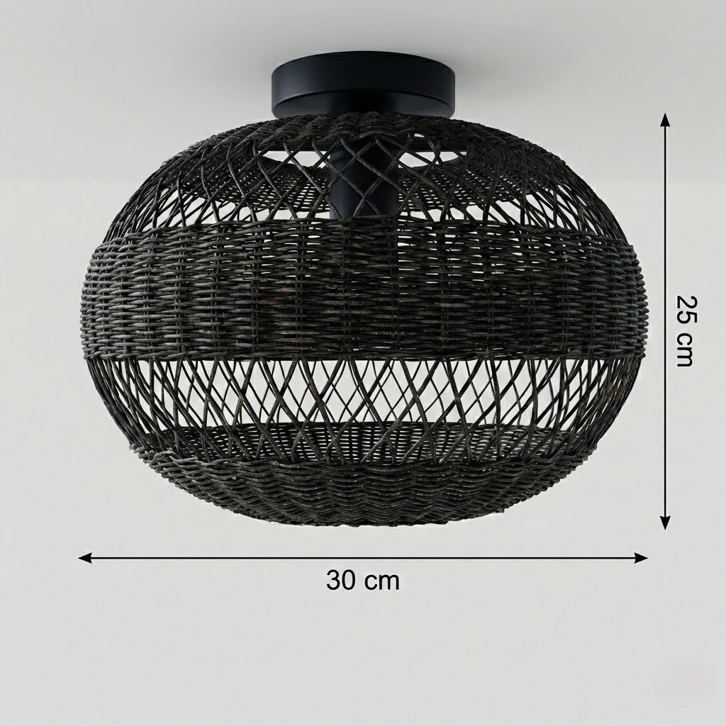 Black Cage Flush Ceiling Light view 4