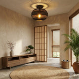 Black Cage Flush Ceiling Light view 5