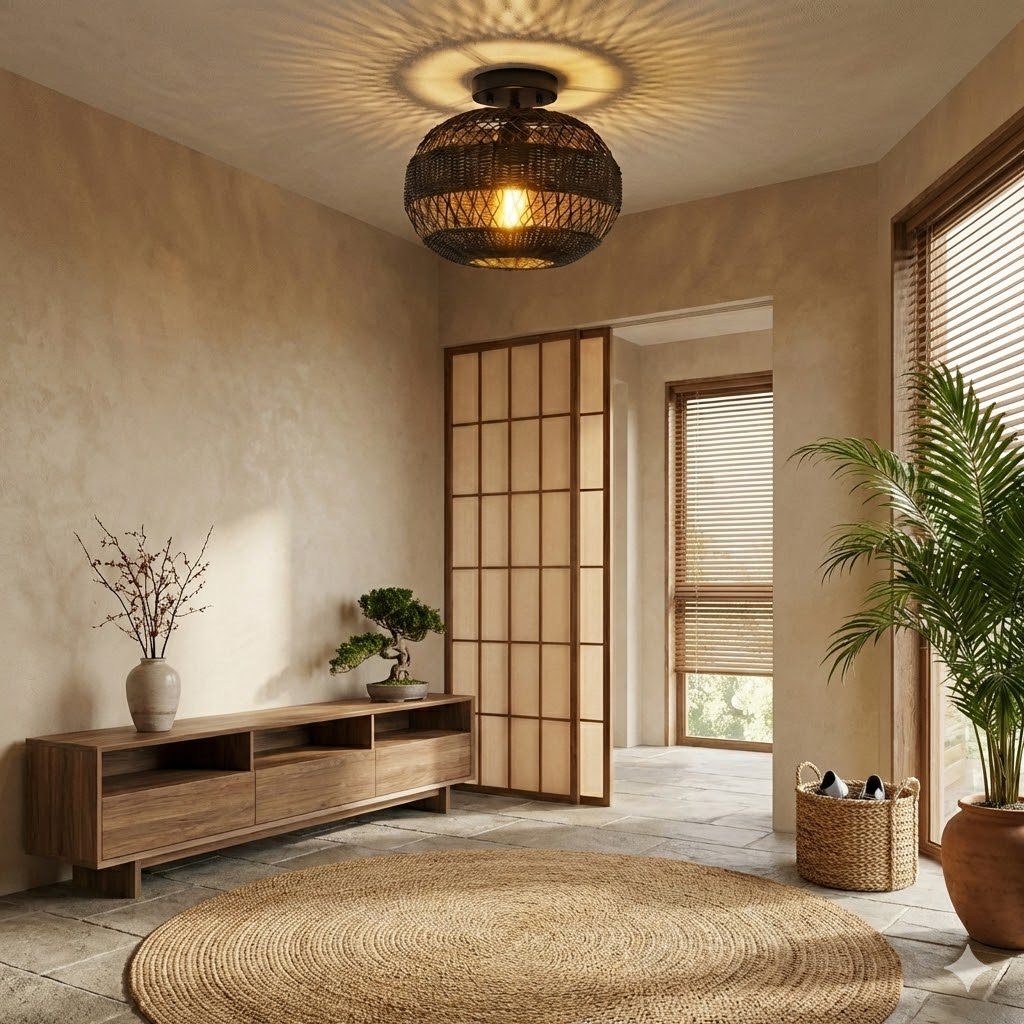 Black Cage Flush Ceiling Light view 5