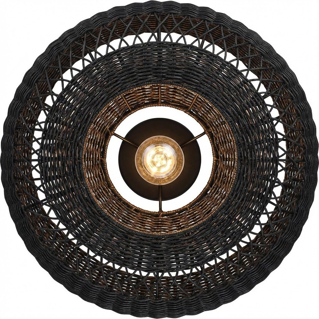 Black Cage Flush Ceiling Light view 6