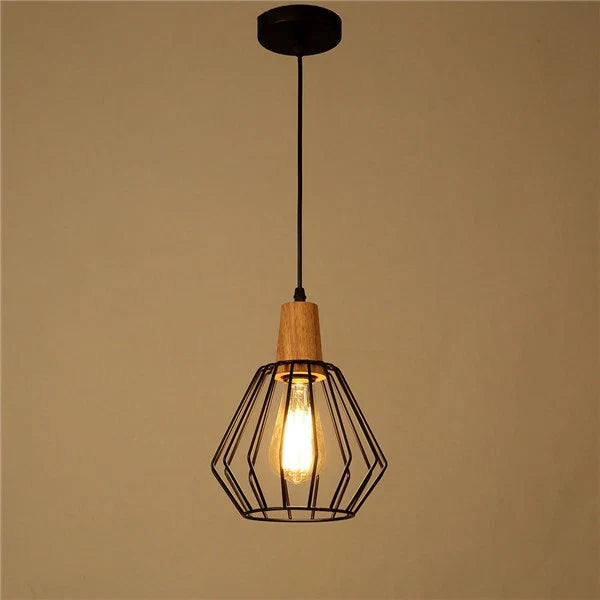 Black Cage Pendant Light