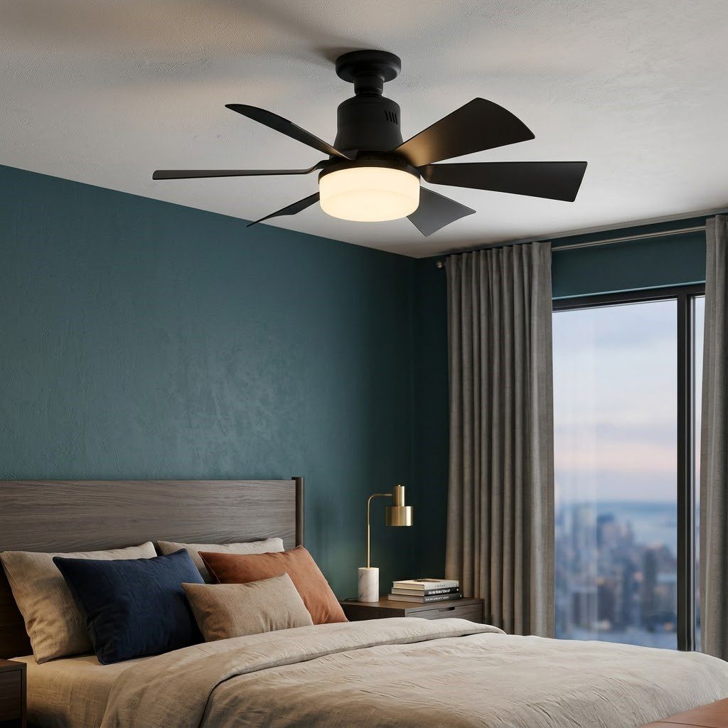 Black Ceiling Fan Light view 1