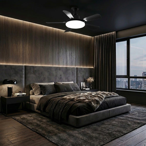 Black Ceiling Fan with Light