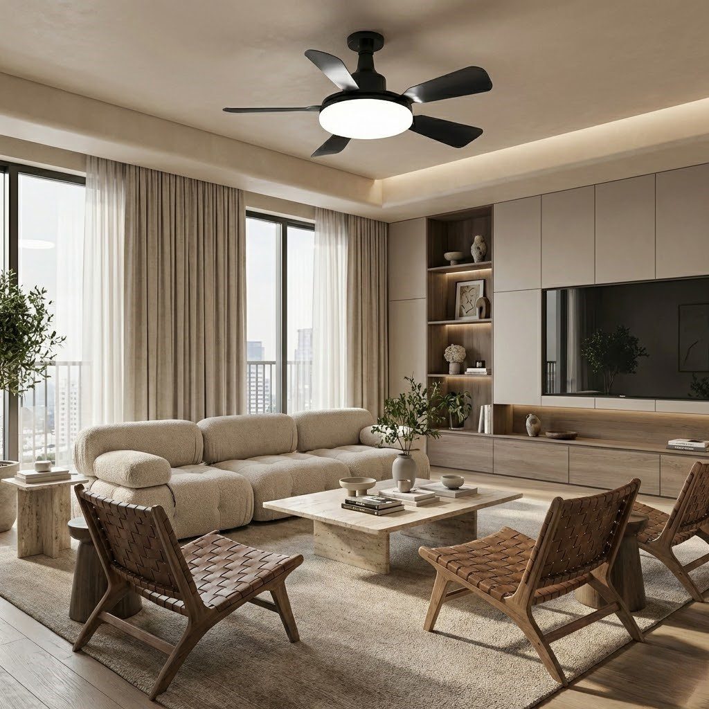Black Ceiling Fan with Light view 3