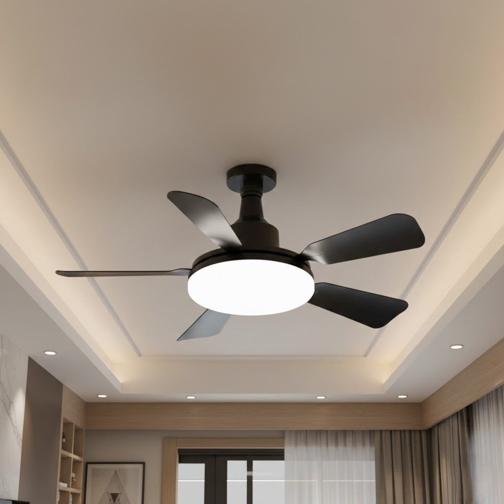 Black Ceiling Fan with Light view 5