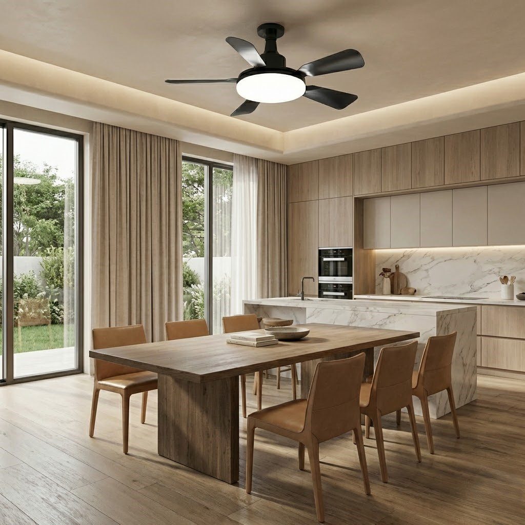 Black Ceiling Fan with Light view 6