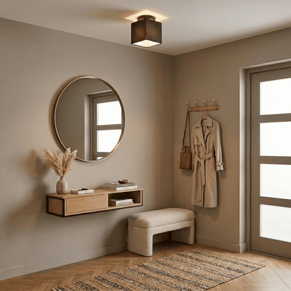 Black Ceiling Light Square